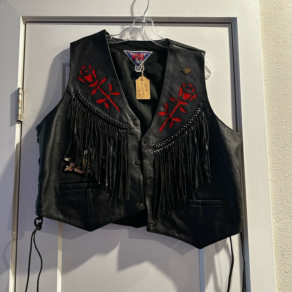 Vintage Harley-Davidson Ladies of Harley Leather Fringe Vest – Genuine Leather